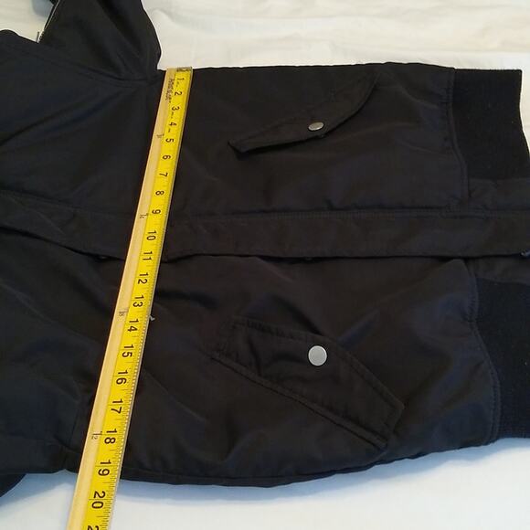 H&M juniors 13 /14 black hooded jacket. Warm - Picture 7 of 9